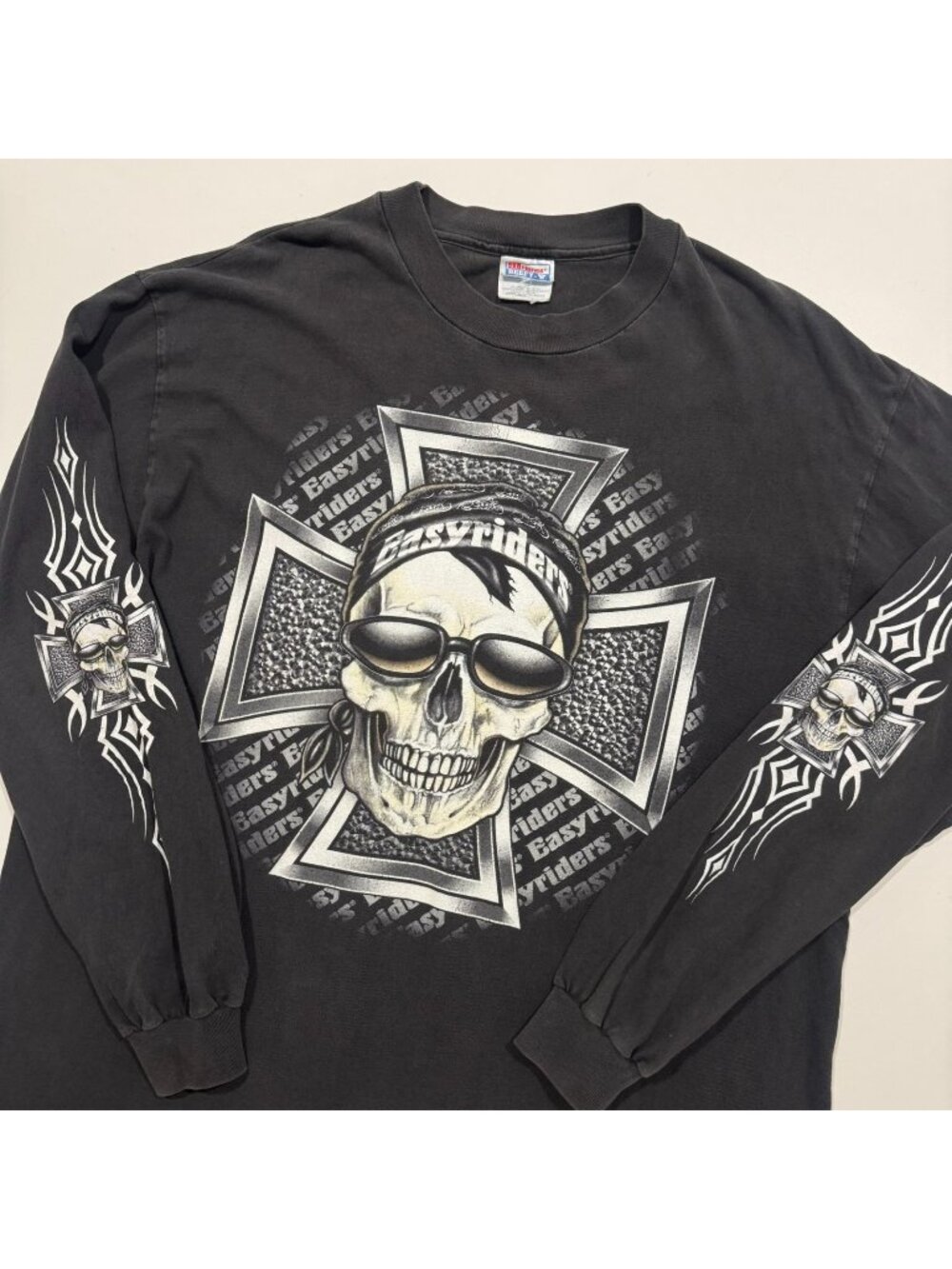 Vintage 1990s Easyriders Long Sleeve Shirt XL West Coast Choppers Biker Style